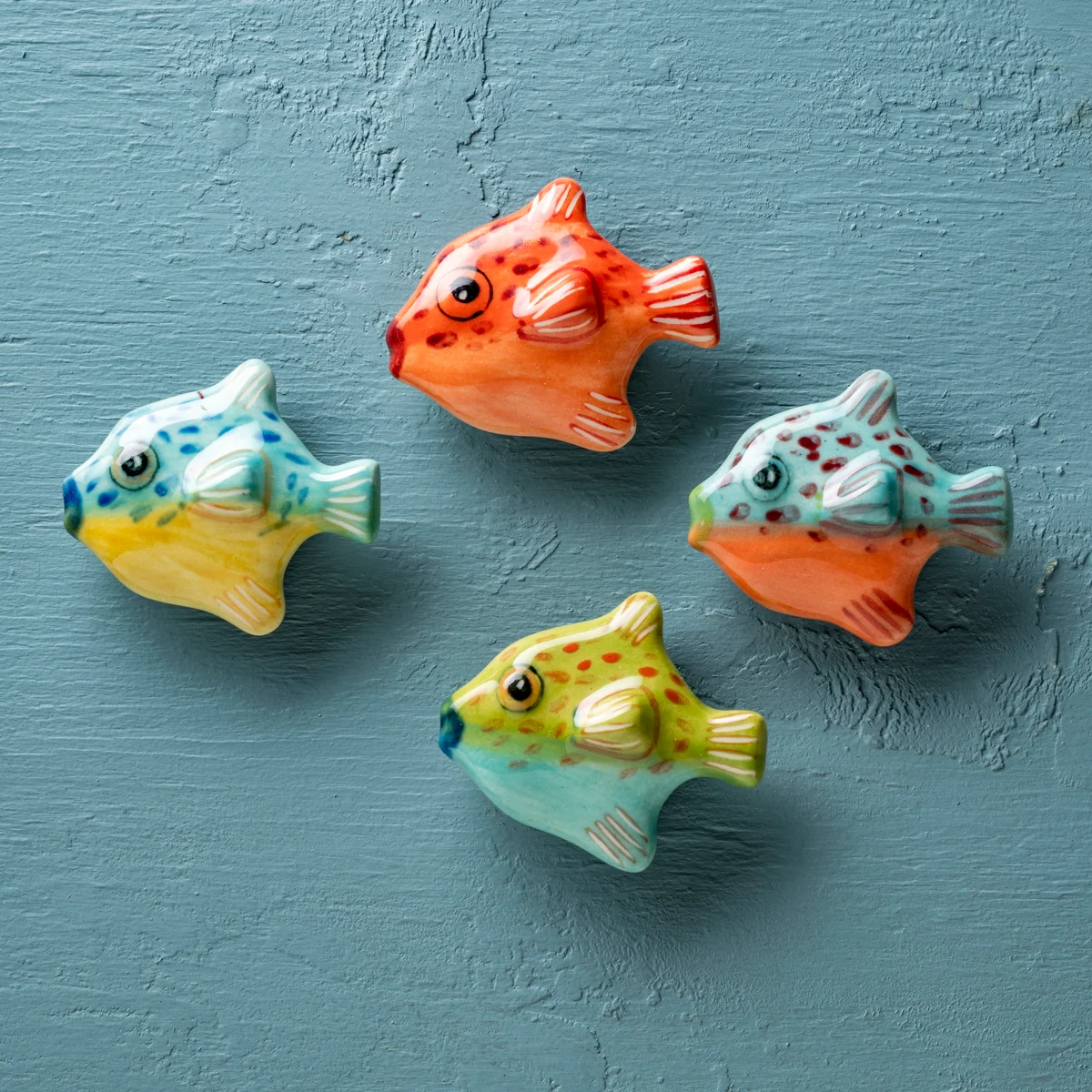 Fridge magnets, set of 4 – Pufferfish