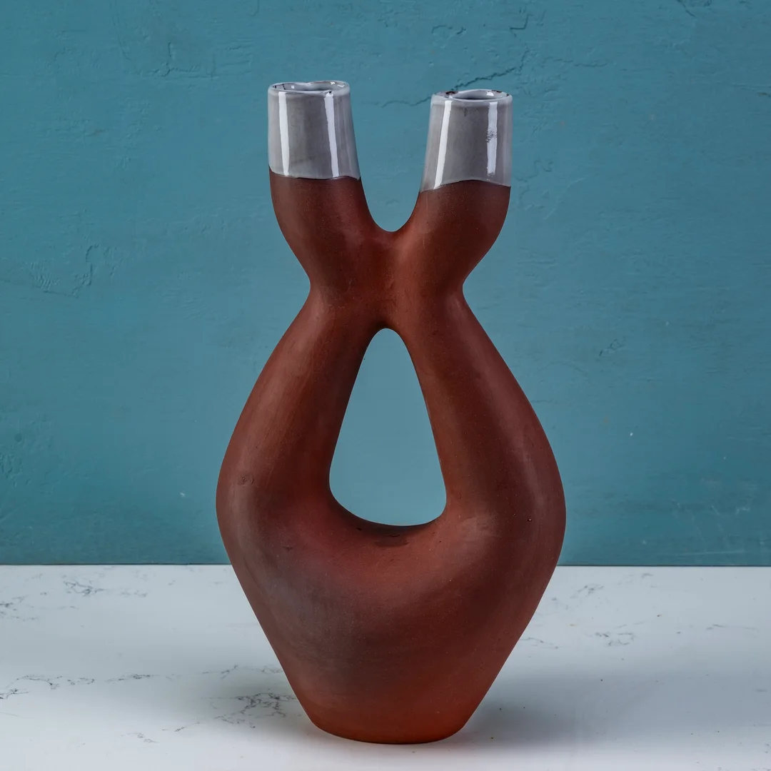 Twisted goddess – Dark terracotta floral dip