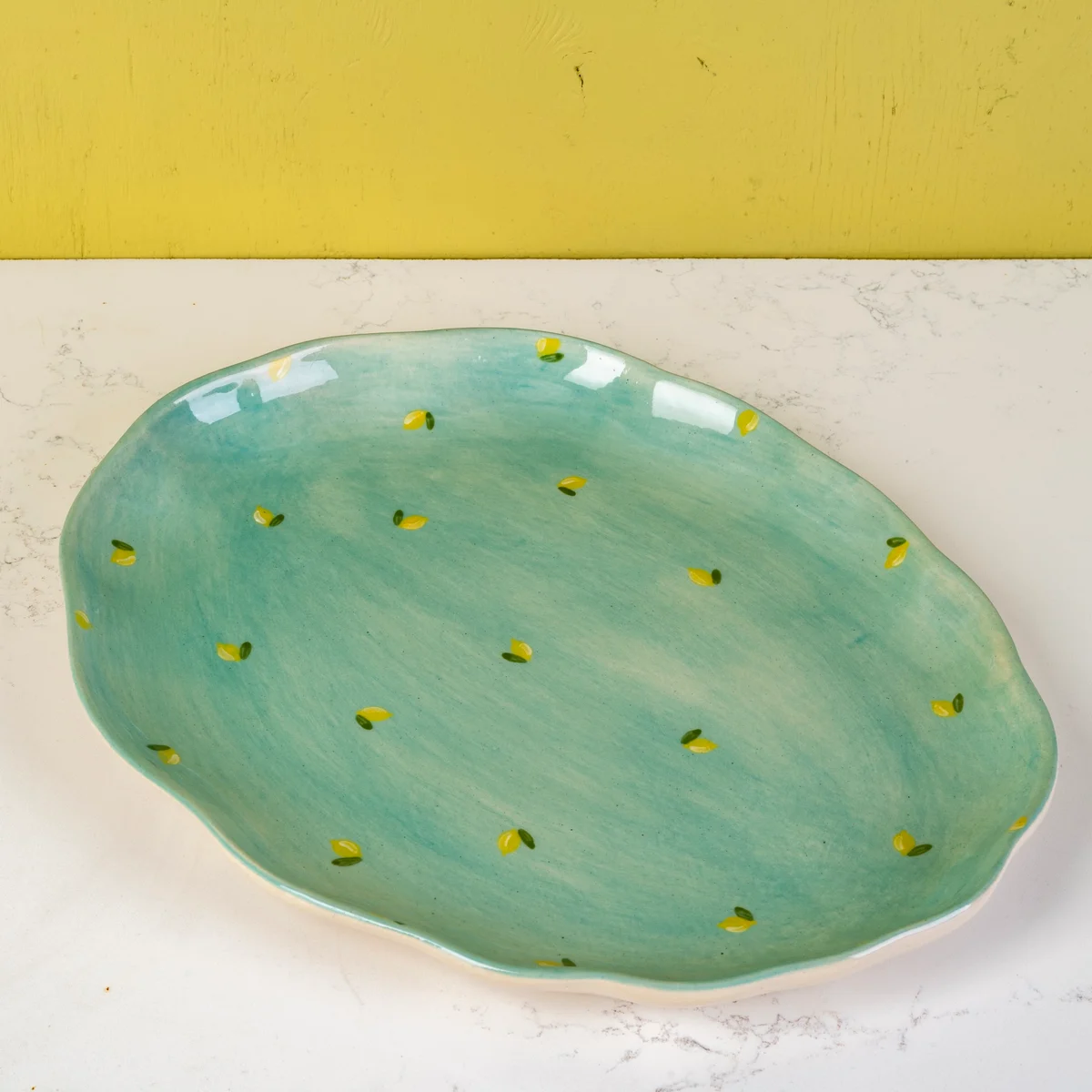 Flutter oval platter, small – Tiny Lemons